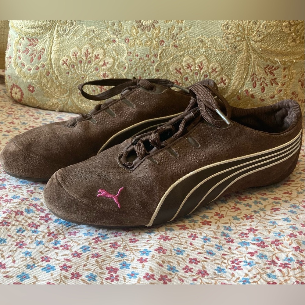 🐈⬛Vintage Y2K Brown Puma Speedcat Sneakers, size 8🤎💗 - Picture 4 of 7